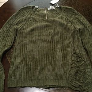 Planet Gold Hunter Green Knitted Sweater/Top